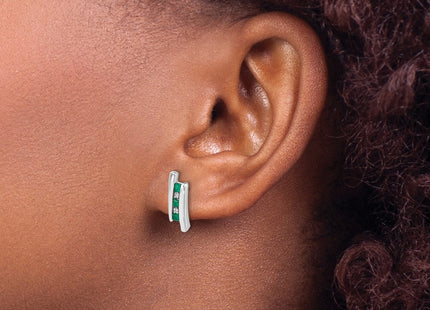 14k White Gold Earrings Style EM5614 - Classique Jewelry Inc.