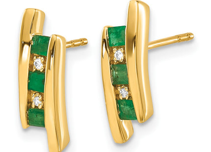 14k Yellow Gold Earrings Style EM5614 - Classique Jewelry Inc.