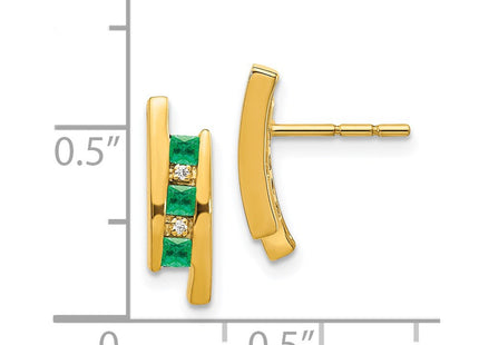 14k Yellow Gold Earrings Style EM5614 - Classique Jewelry Inc.