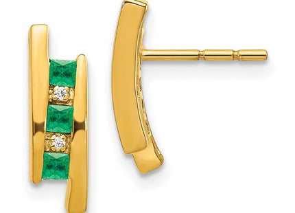 14k Yellow Gold Earrings Style EM5614 - Classique Jewelry Inc.
