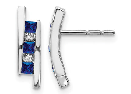 14K white gold diamond earrings