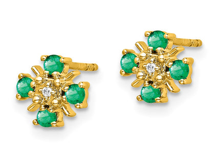 14k Yellow Gold Earrings Style EM5616 - Classique Jewelry Inc.