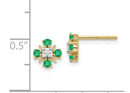 14k Yellow Gold Earrings Style EM5616 - Classique Jewelry Inc.