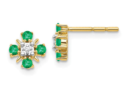14k Yellow Gold Earrings Style EM5616 - Classique Jewelry Inc.