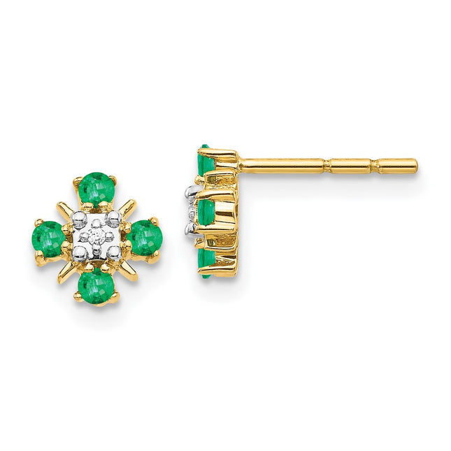 14k Yellow Gold Earrings Style EM5616 - Classique Jewelry Inc.