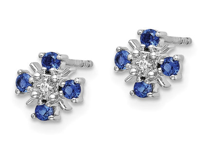 14k White Gold Earrings Style EM5616 - Classique Jewelry Inc.