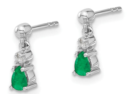 14k White Gold Earrings Style EM5617 - Classique Jewelry Inc.