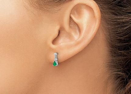 14k White Gold Earrings Style EM5617 - Classique Jewelry Inc.