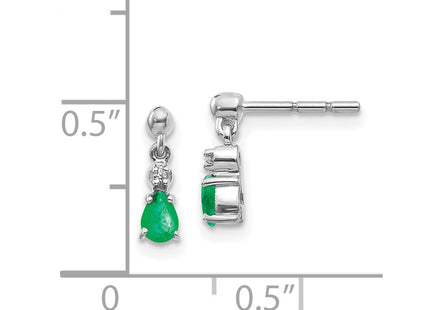 14k White Gold Earrings Style EM5617 - Classique Jewelry Inc.