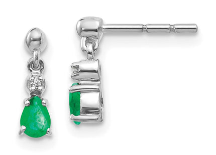 14k White Gold Earrings Style EM5617 - Classique Jewelry Inc.