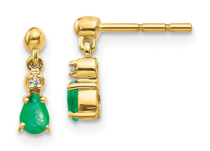 14k Yellow Gold Earrings Style EM5617 - Classique Jewelry Inc.