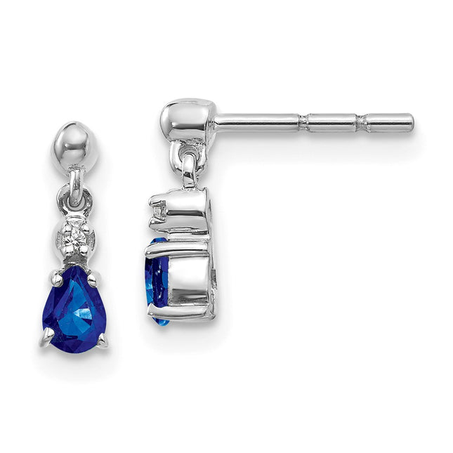 14k White Gold Earrings Style EM5617 - Classique Jewelry Inc.