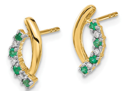 14k Yellow Gold Earrings Style EM5618 - Classique Jewelry Inc.