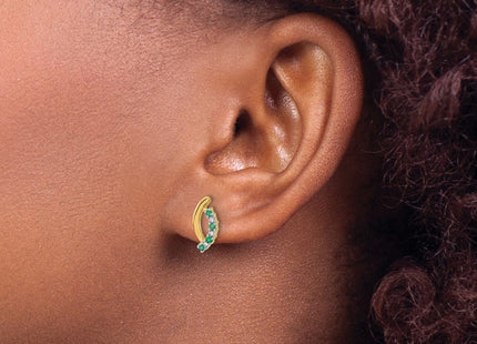 14k Yellow Gold Earrings Style EM5618 - Classique Jewelry Inc.