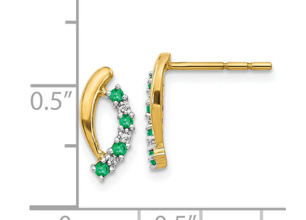 14k Yellow Gold Earrings Style EM5618 - Classique Jewelry Inc.