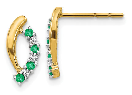 14k Yellow Gold Earrings Style EM5618 - Classique Jewelry Inc.