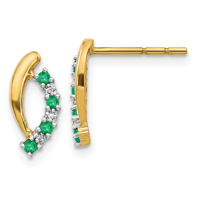14k Yellow Gold Earrings Style EM5618 - Classique Jewelry Inc.