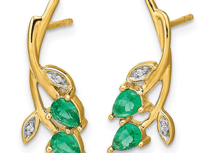 14k Yellow Gold Earrings Style EM5619 - Classique Jewelry Inc.