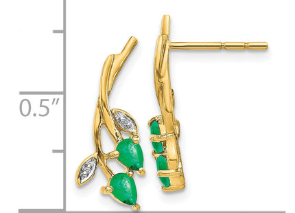 14k Yellow Gold Earrings Style EM5619 - Classique Jewelry Inc.