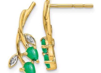 14k Yellow Gold Earrings Style EM5619 - Classique Jewelry Inc.