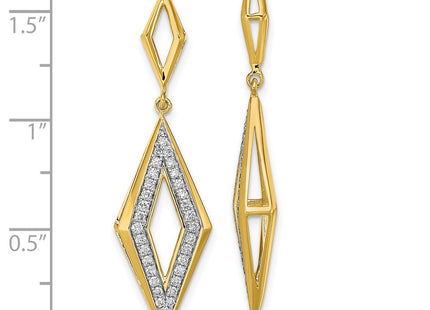 14k Yellow Gold Earrings Style EM6823 - Classique Jewelry Inc.