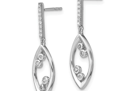 14k White Gold Earrings Style EM6826 - Classique Jewelry Inc.