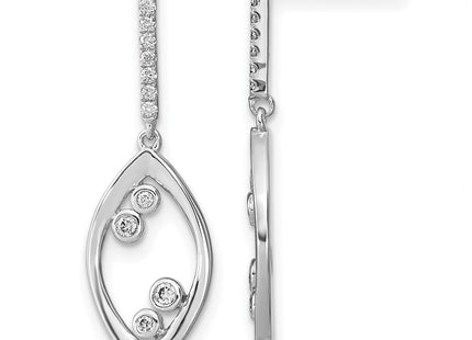 14k White Gold Earrings Style EM6826 - Classique Jewelry Inc.