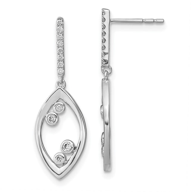 14k White Gold Earrings Style EM6826 - Classique Jewelry Inc.