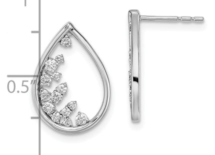 14k White Gold Earrings Style EM6829 - Classique Jewelry Inc.