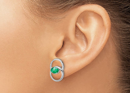 14k White Gold Earrings Style EM6831 - Classique Jewelry Inc.