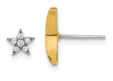 14k Two-tone Earrings Style EM6848 - Classique Jewelry Inc.