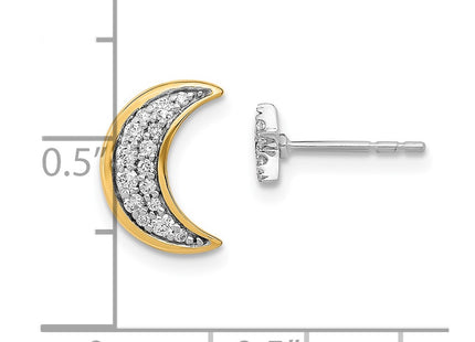 14k Two-tone Earrings Style EM6848 - Classique Jewelry Inc.