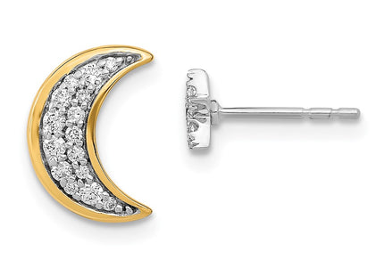 14k Two-tone Earrings Style EM6848 - Classique Jewelry Inc.