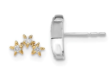 14k Two-tone Earrings Style EM6851 - Classique Jewelry Inc.