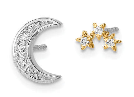 14k Two-tone Earrings Style EM6851 - Classique Jewelry Inc.