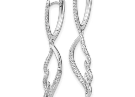 14k White Gold Earrings Style EM6858 - Classique Jewelry Inc.