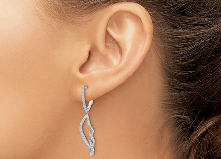 14k White Gold Earrings Style EM6858 - Classique Jewelry Inc.