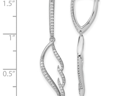 14k White Gold Earrings Style EM6858 - Classique Jewelry Inc.