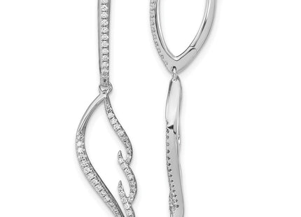 14k White Gold Earrings Style EM6858 - Classique Jewelry Inc.