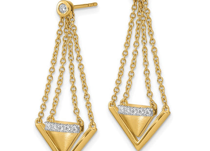 14k Yellow Gold Earrings Style EM6864 - Classique Jewelry Inc.