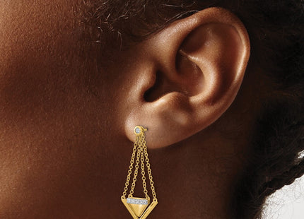 14k Yellow Gold Earrings Style EM6864 - Classique Jewelry Inc.