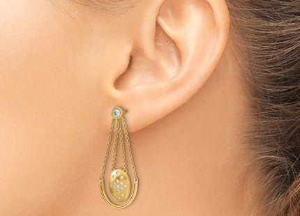 14k Yellow Gold Earrings Style EM6867 - Classique Jewelry Inc.