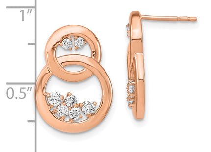 14k Rose Gold Earrings Style EM6869 - Classique Jewelry Inc.