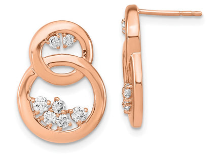 14k Rose Gold Earrings Style EM6869 - Classique Jewelry Inc.