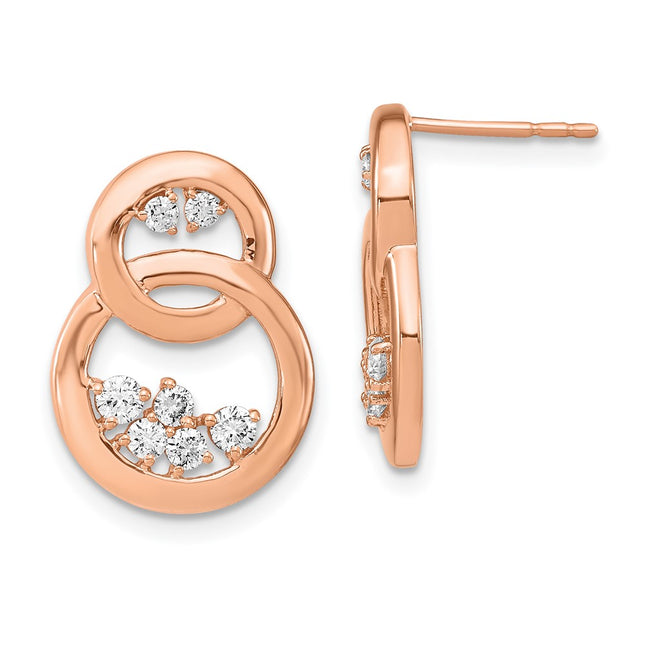14k Rose Gold Earrings Style EM6869 - Classique Jewelry Inc.
