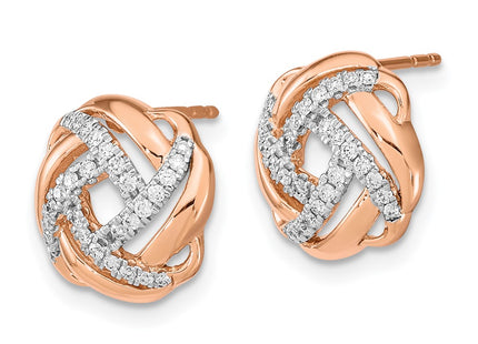 14k Rose Gold Earrings Style EM6889 - Classique Jewelry Inc.