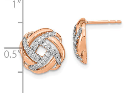 14k Rose Gold Earrings Style EM6889 - Classique Jewelry Inc.
