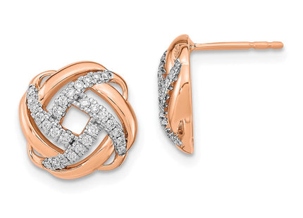 14k Rose Gold Earrings Style EM6889 - Classique Jewelry Inc.