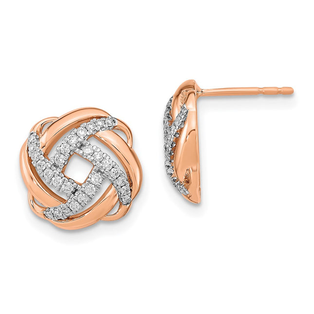 14k Rose Gold Earrings Style EM6889 - Classique Jewelry Inc.