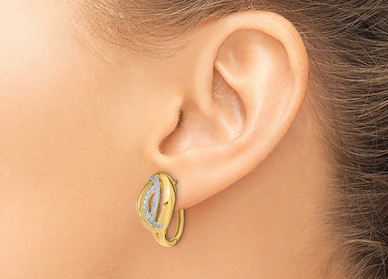 14k Yellow Gold Earrings Style EM6891 - Classique Jewelry Inc.